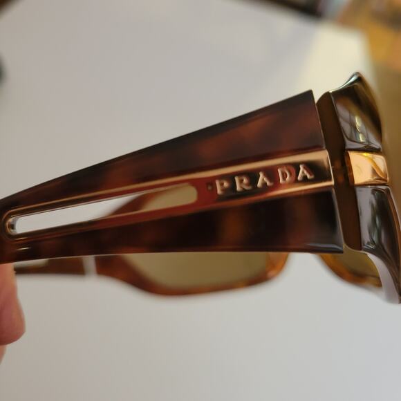 PRADA SPR09H 2AU-2P1 110 Brown Tortoise Sunglasses Frames Italy with case - Picture 6 of 14